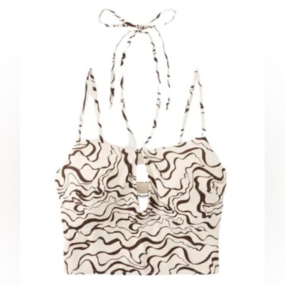 Abercrombie strappy keyhole top